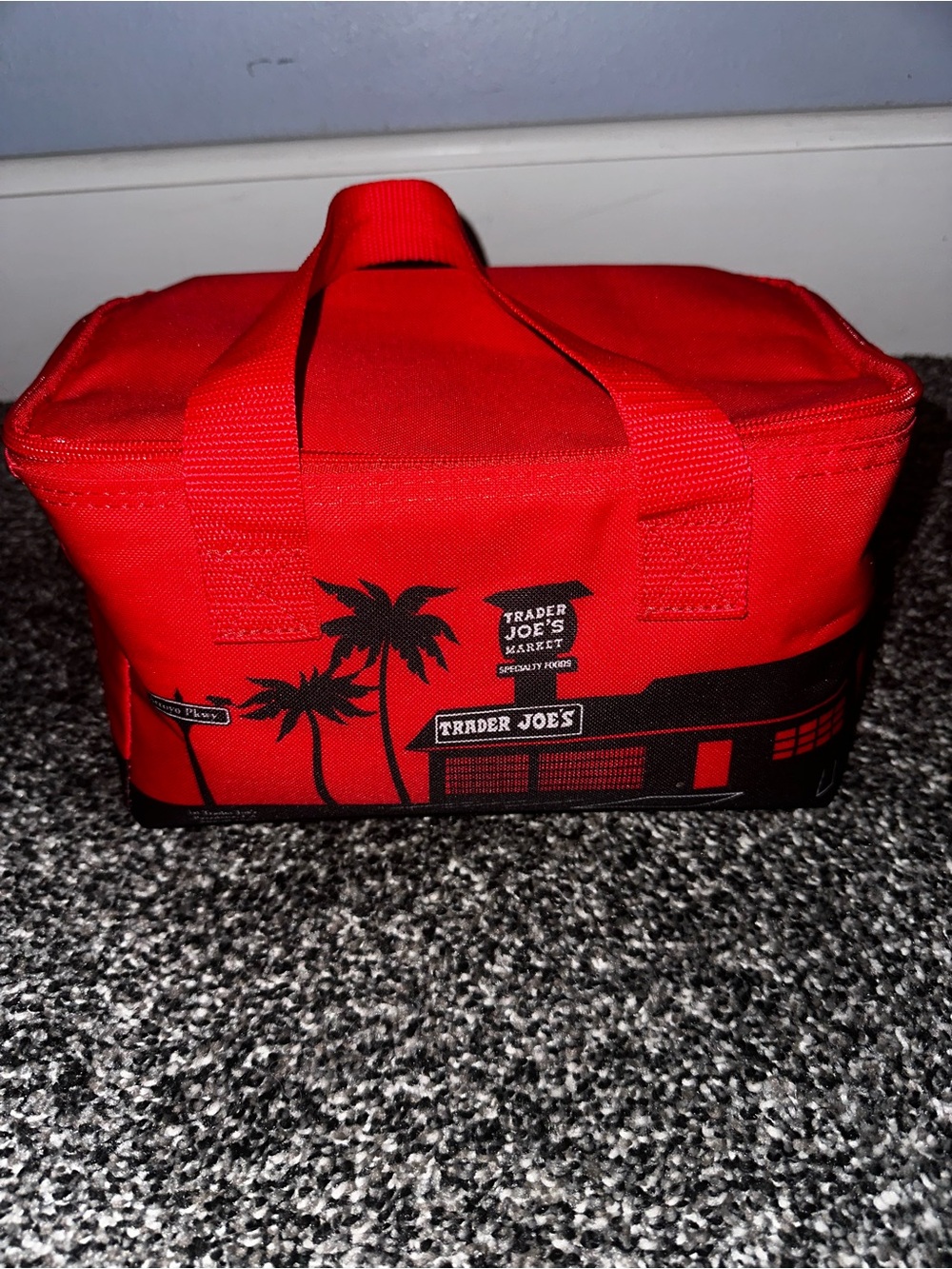 Red Insulated Lunch Bag - Compact Cooler Tote